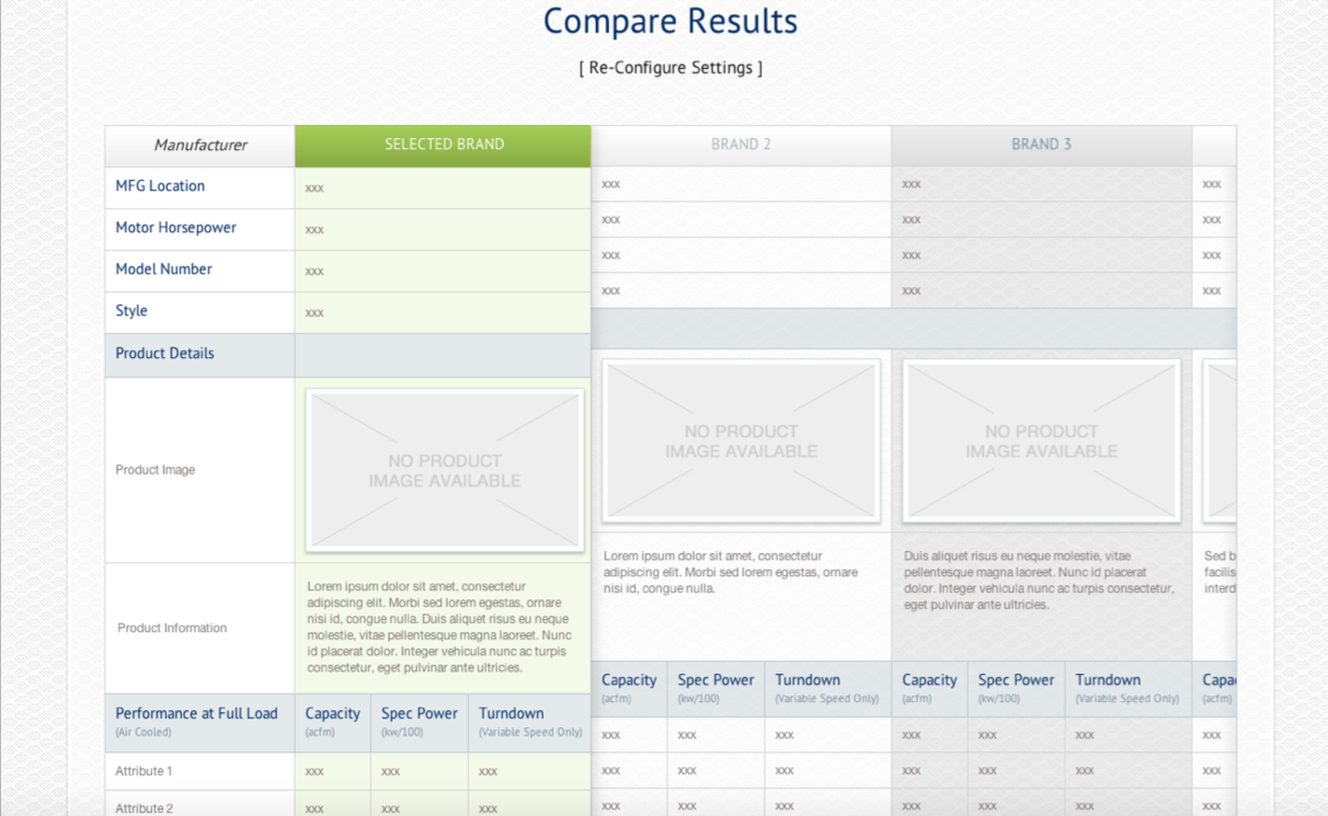 “Feature Comparison” Application